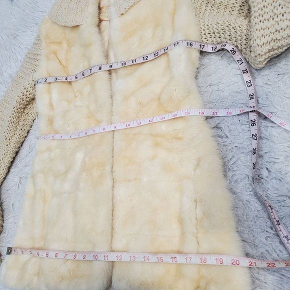 Ben Kahn At Cartier Vintage Geniune fur knit sleeve coat size small to medium - Picture 8 of 16